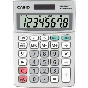 Casio MS-88 ECO pöytälaskin | Euro Toimistotukut Oy