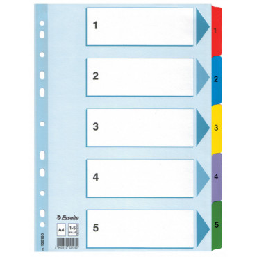 Esselte kartonkirekisteri Mylar 1-5 | Euro Toimistotukut Oy