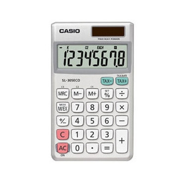 Casio SL-305 ECO taskulaskin | Euro Toimistotukut Oy