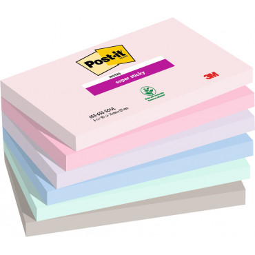 Post-it 655 Super Sticky Soulful värilajitelma 76 x 127 mm (6) | Euro Toimistotukut Oy