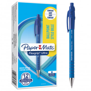 Paper Mate Flexgrip Ultra RT kuulakynä M sininen | Euro Toimistotukut Oy