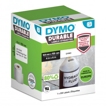 Dymo LabelWriter Durable kestotarrat 104 x 159 mm | Euro Toimistotukut Oy
