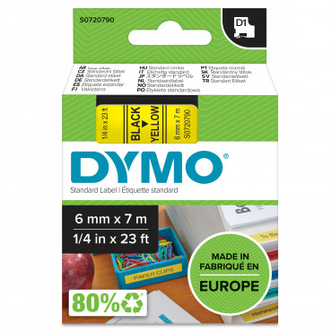 Dymo D1 tarrateippi 6 mm mu/ke | Euro Toimistotukut Oy