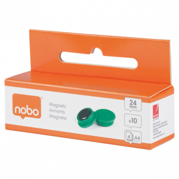 Nobo magneetit 24 mm vihreä (10) | Euro Toimistotukut Oy