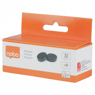 Nobo magneetit 32 mm musta (10) | Euro Toimistotukut Oy