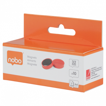 Nobo magneetit 32 mm punainen (10) | Euro Toimistotukut Oy