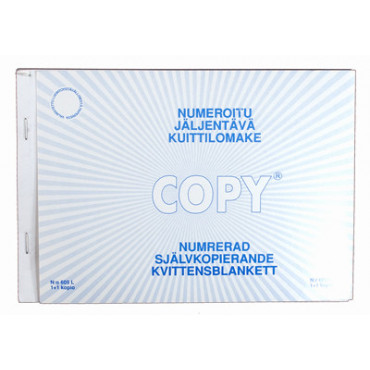 Copy kuittilomake  A5/100, vaaka jäljentävä | Euro Toimistotukut Oy