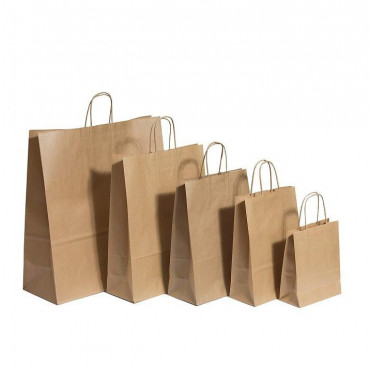 Nyörisankakassi ruskea 32 + 12 x 41 cm (50) | Euro Toimistotukut Oy