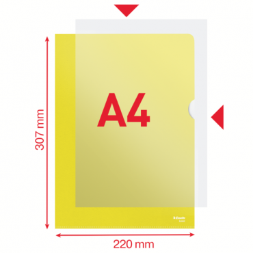 Esselte muovitasku A4 115 my keltainen (100) | Euro Toimistotukut Oy