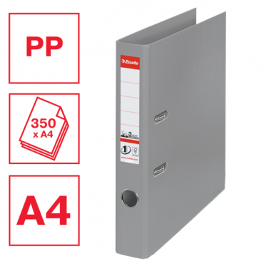 Esselte muovimappi No.1 Power A4/50 mm harmaa | Euro Toimistotukut Oy