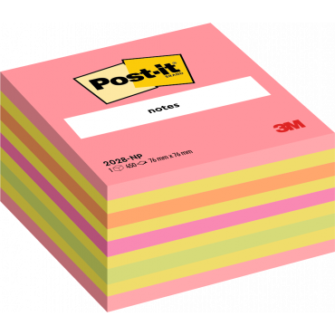 Post-it 2028 viestilappukuutio pinkki neon 76 x 76 mm | Euro Toimistotukut Oy