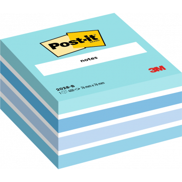 Post-it 2028 viestilappukuutio sininen pastelli 76 x 76 mm | Euro Toimistotukut Oy