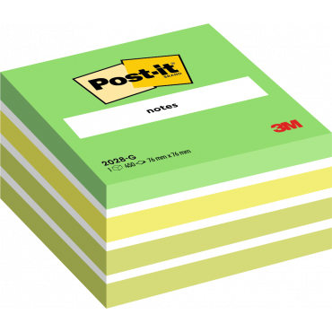 Post-it 2028 viestilappukuutio vihreä pastelli 76 x 76 mm | Euro Toimistotukut Oy