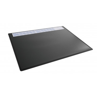 Durable kirjoitusalusta 65 x 50 cm musta, kansiläpällä ja kalenterilla | Euro Toimistotukut Oy