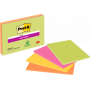 Post-it Super Sticky Meeting Notes neonvärit 203 x 152 mm (4) | Euro Toimistotukut Oy