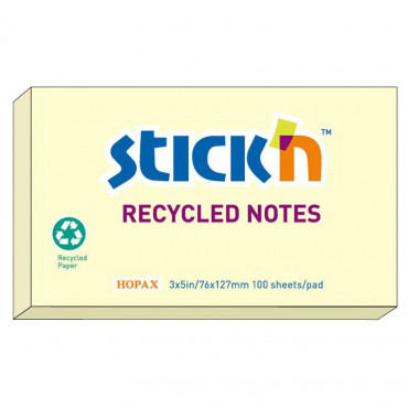 Stick′n viestilappu EKO 76 x 127 mm keltainen | Euro Toimistotukut Oy