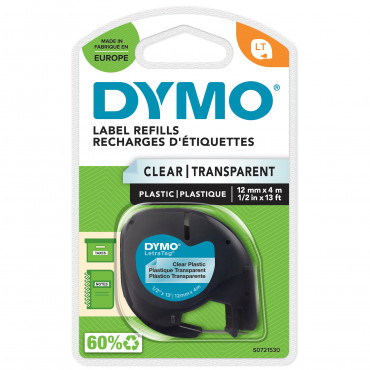 Dymo LetraTag teippi 12 mm x 4 m mu/ki | Euro Toimistotukut Oy