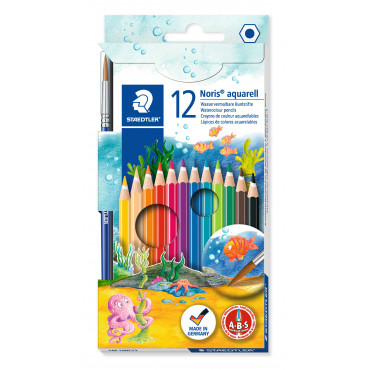 Staedtler Noris puuväri akvarelli 12 väriä | Euro Toimistotukut Oy