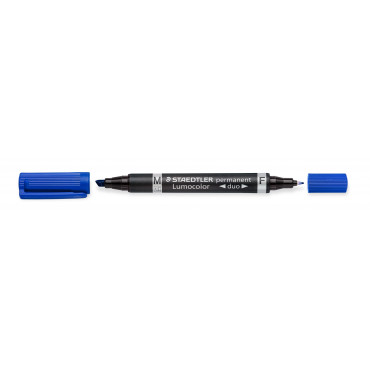 Staedtler Lumocolor 348 DUO huopakynä sininen 0,6 mm/1,5 mm | Euro Toimistotukut Oy