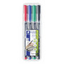 Staedtler Lumocolor F318 fine 4 värin sarja 0,6 mm | Euro Toimistotukut Oy