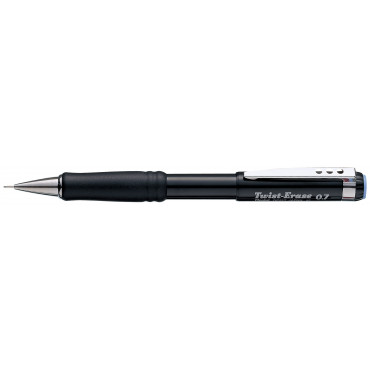 Pentel irtolyijykynä Twist-Erase 0.7 musta | Euro Toimistotukut Oy