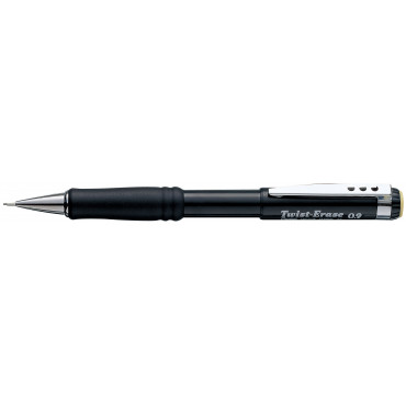 Pentel irtolyijykynä Twist-Erase 0.9 musta | Euro Toimistotukut Oy
