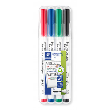 Staedtler Lumocolor 301 valkotaulukynä 4 värin sarja 1,0 mm | Euro Toimistotukut Oy