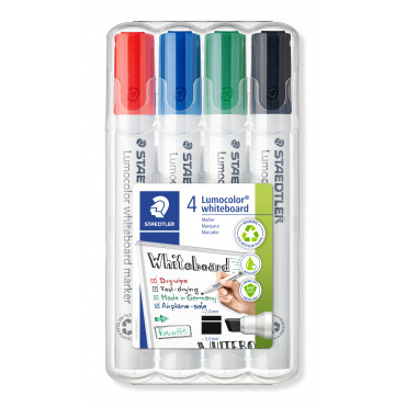 Staedtler Lumocolor 351B valkotaulukynä 4-v sarja 2-5 mm viisto | Euro Toimistotukut Oy