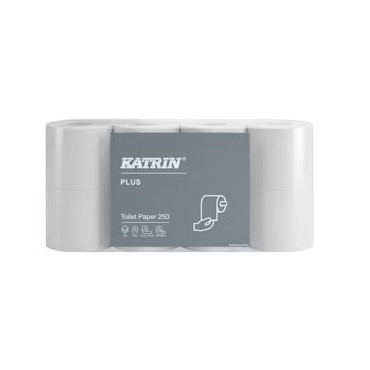 Katrin Plus Wc-paperi 250 valkoinen 92970 | Euro Toimistotukut Oy