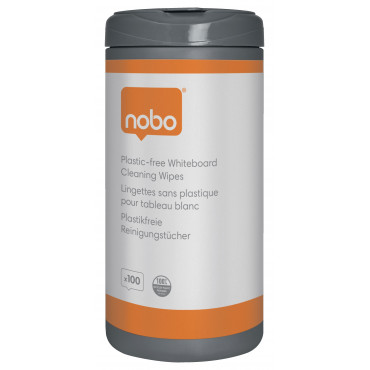 Nobo Eco valkotaulun puhdistuspyyhkeet (100) | Euro Toimistotukut Oy