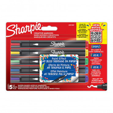 Sharpie Creative maalikynä 5-värin lajitelma | Euro Toimistotukut Oy