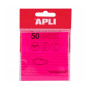 Apli läpinäkyvä viestilappu 75 x 75 mm pinkki | Euro Toimistotukut Oy