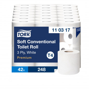 Tork Soft WC-paperi, perinteinen, valkoinen T4 | Euro Toimistotukut Oy