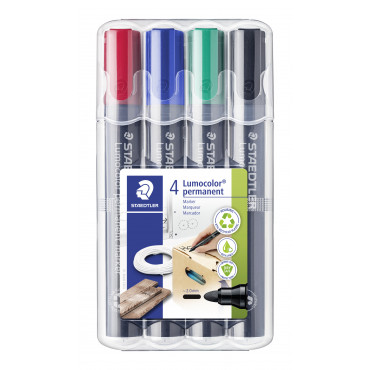 Staedtler Lumocolor 352 huopakynä 4-värin sarja 2 mm pyöreä | Euro Toimistotukut Oy