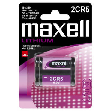 Maxell paristo 2CR5 (mm. Oras hanoihin) 1-pack | Euro Toimistotukut Oy