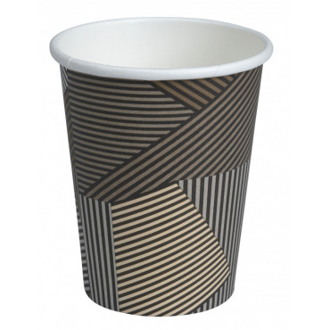 Abena GASTRO-LINE Lines kahvikuppi 24/28cl Ø8cm pahvi ruskea 50kpl | Euro Toimistotukut Oy
