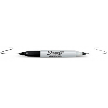 Sharpie Twintip 0,3/1 mm huopakynä musta | Euro Toimistotukut Oy